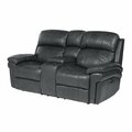 Sunset Trading Luxe Leather Reclining Loveseat with Power Headrest & Console SU-9102-94-1394-73